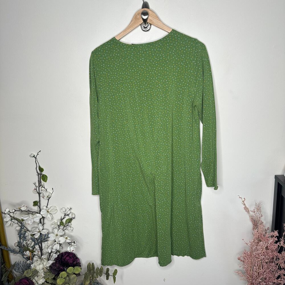 GUDRUN SJODEN Pepper Jersey Tunic Dress Avocado Green Sz L {II34} - Picture 3 of 5